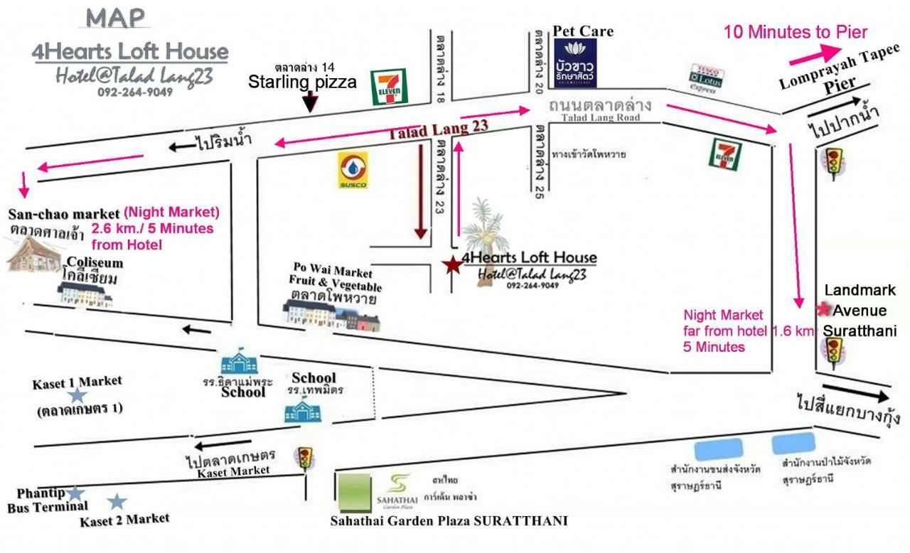 4Hearts Loft House Otel Surat Thani Dış mekan fotoğraf